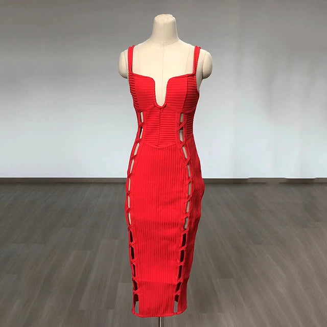 No Cuts Given Bandage Midi Dress