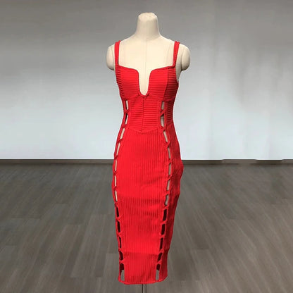 No Cuts Given Bandage Midi Dress