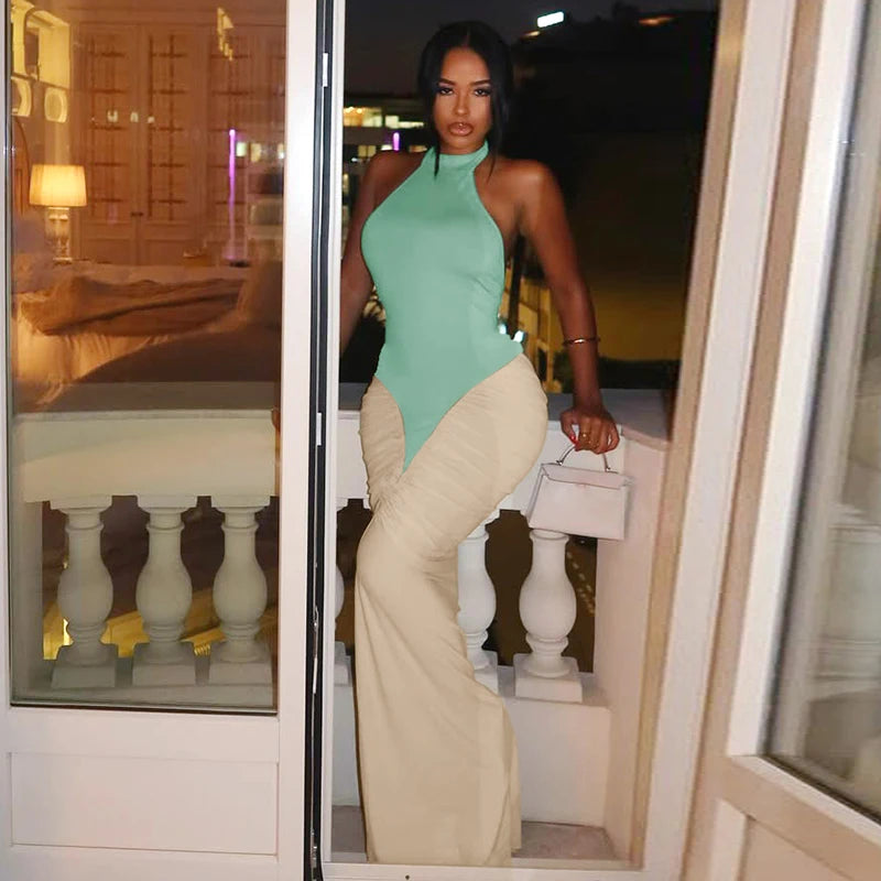 Priscilla Ruched Maxi Dress