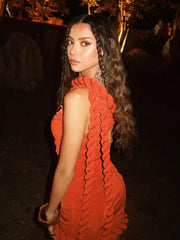 Velvet Rope One-Shoulder Mini Dress