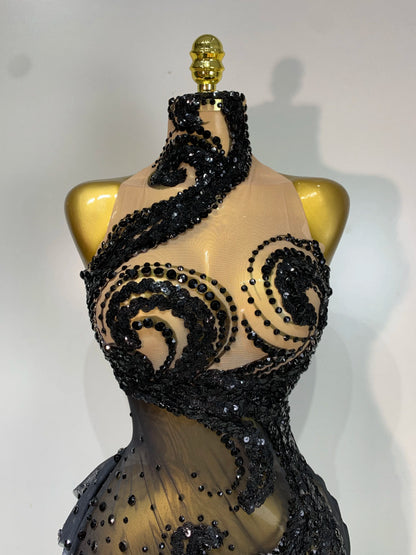 Black Diamond Asymmetric Dress