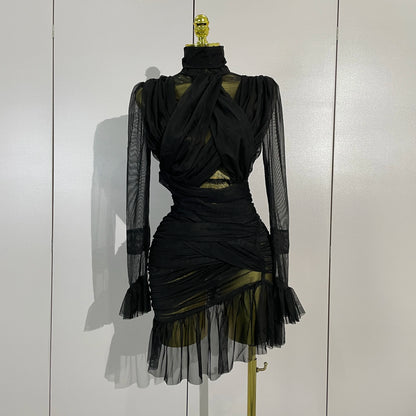 Lexina Ruffle Mini Dress