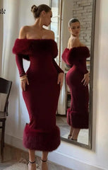 Lorene Fur Maxi Dress