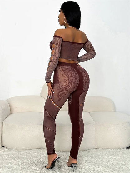 Tysha Off Shoulder Leggings Set