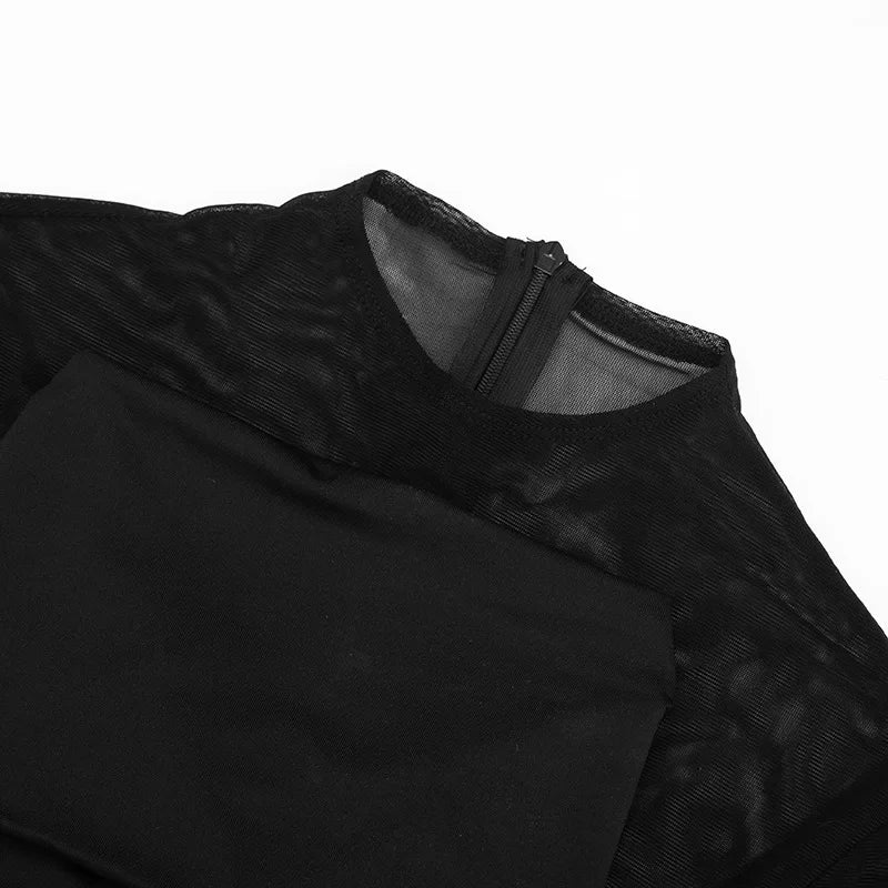 Gena Sheer Mesh Jumpsuit
