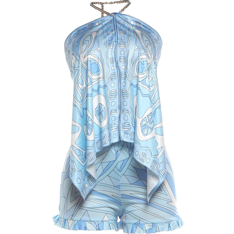 Art Ruffles Hem Short Set