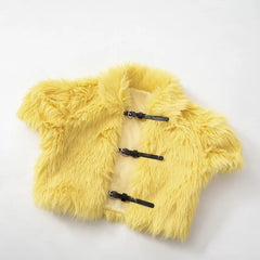 Fur Plush Cropped Jacket