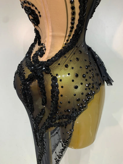 Black Diamond Asymmetric Dress