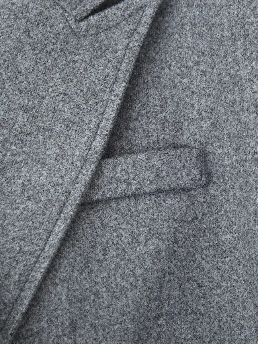 Wool Tassel Hem Coat
