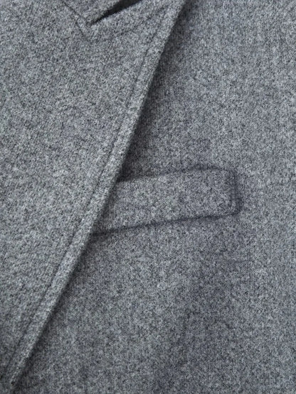 Wool Tassel Hem Coat