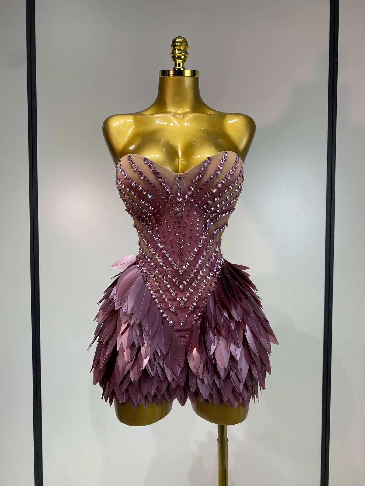 Sequins Mesh Mini Dress