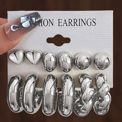 12Pcs Vintage Earrings Set