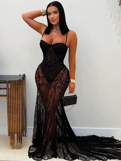 Lya Mesh Maxi Dress