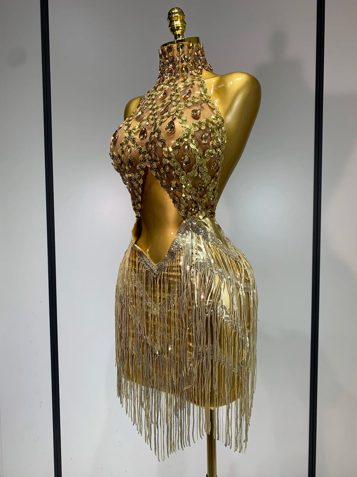 Dee Rhinestone Tassel Dress