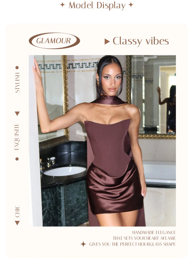 Sadie Satin Corset Mini Dress