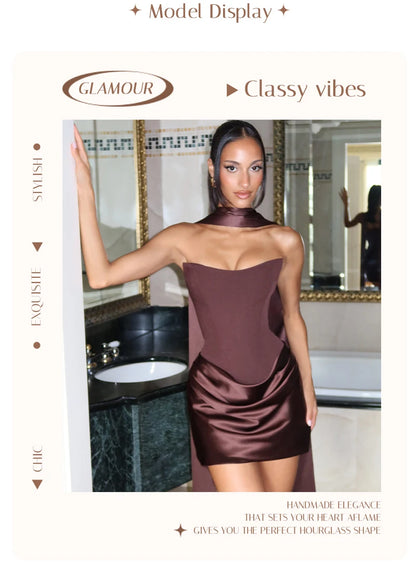Sadie Satin Corset Mini Dress