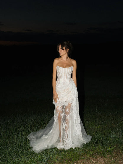 Stephanie Sheer Lace Maxi Dress