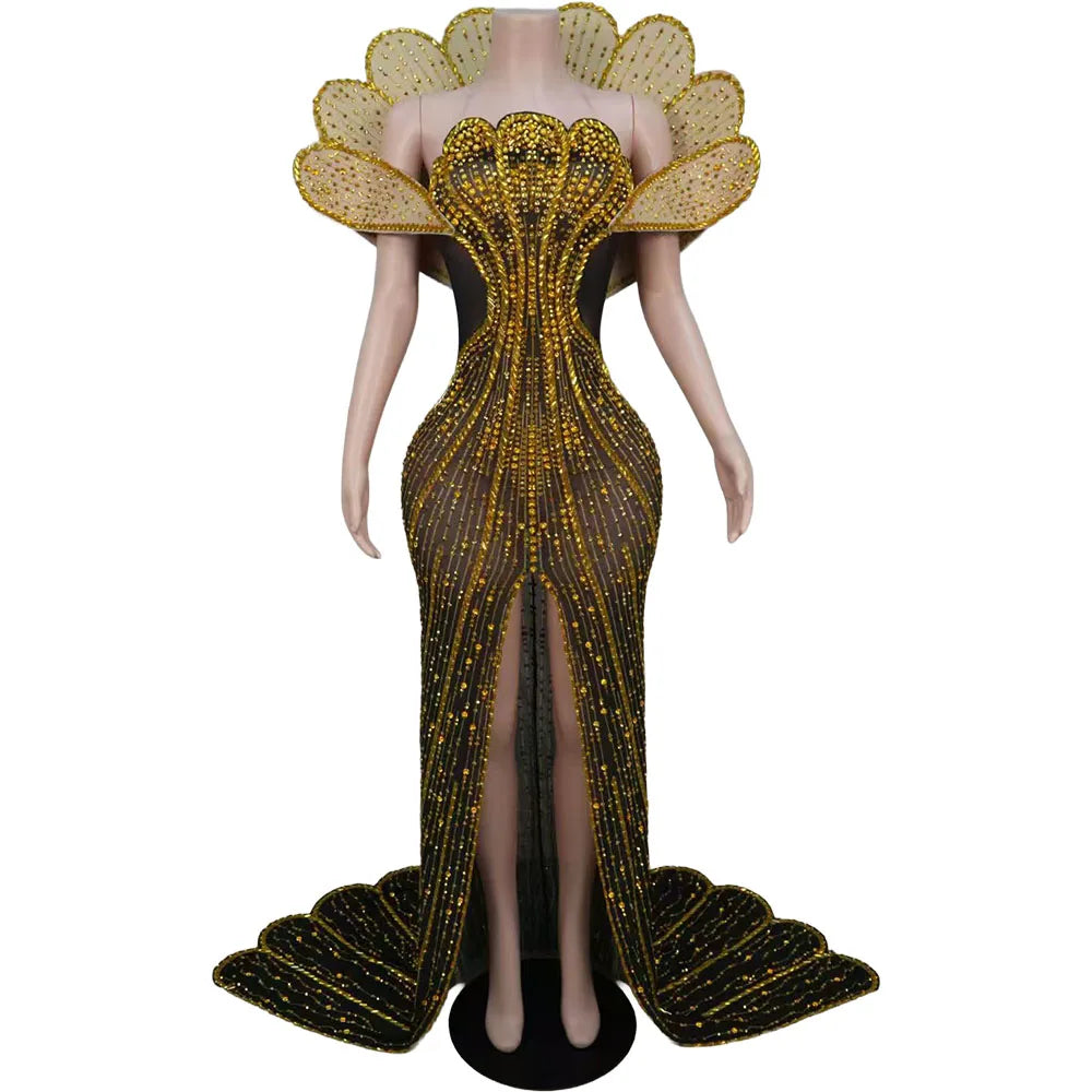 Empress Rhinestone Maxi Dress