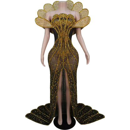 Empress Rhinestone Maxi Dress