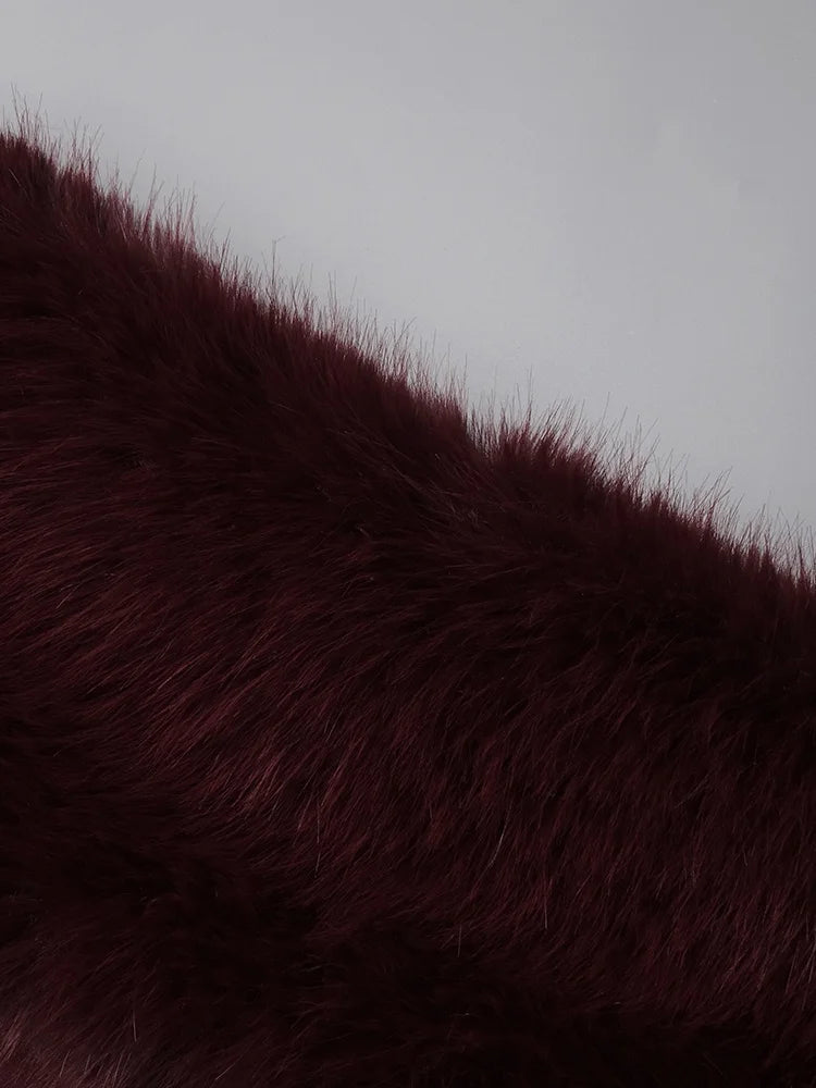 Lorene Fur Maxi Dress