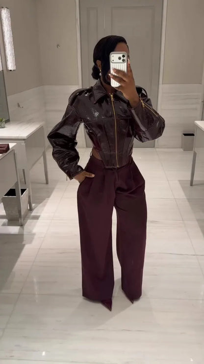 Vintage Leather Biker Jacket