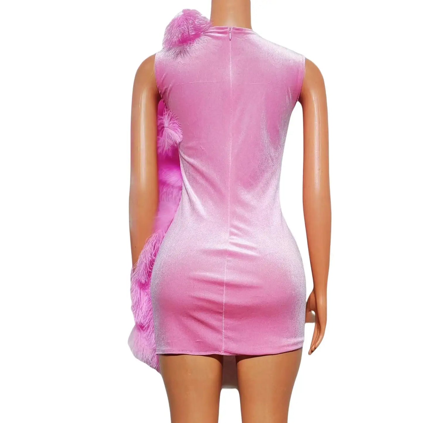 Matilda Velvet Feather Mini Dress