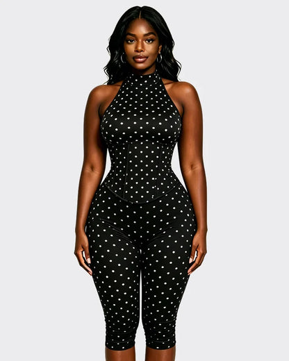 Polka Dot Corset Romper