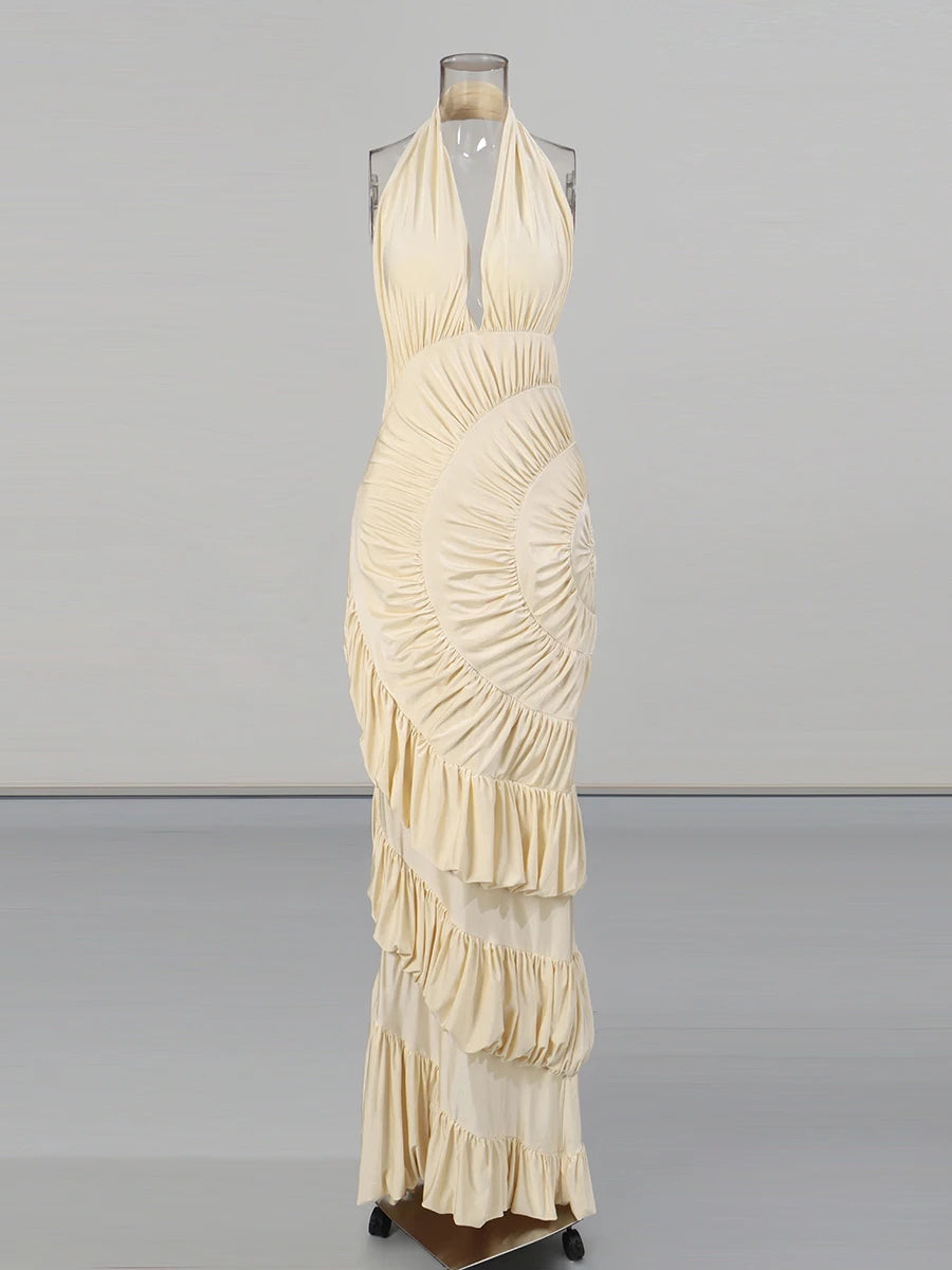 Katrine Ruffles Maxi Dress