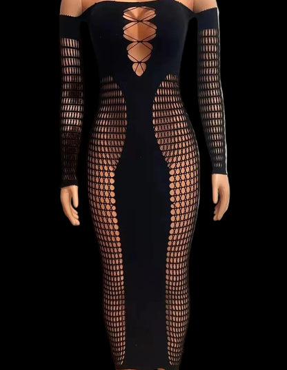 Caroline Mesh Maxi Dress