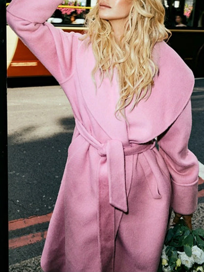 Pink Tunic Trench Coat