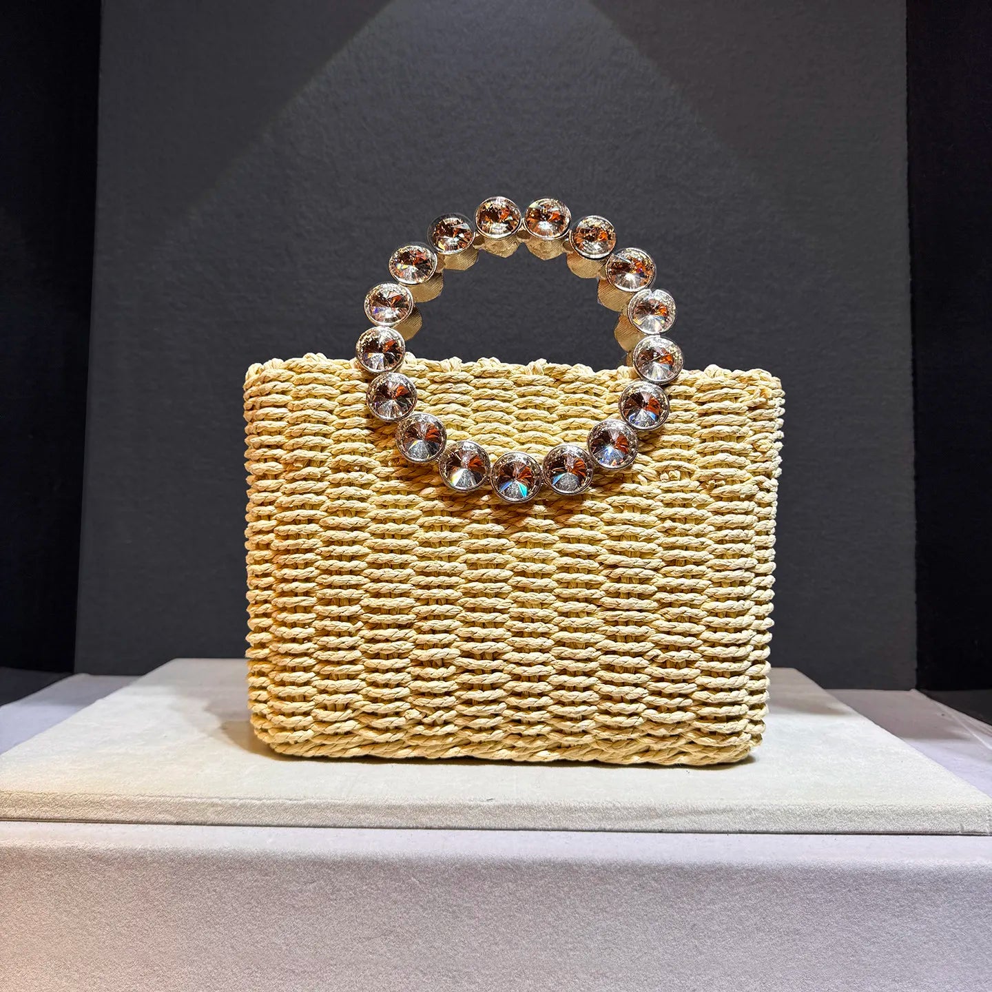 Flower Basket Straw Bucket Handbag