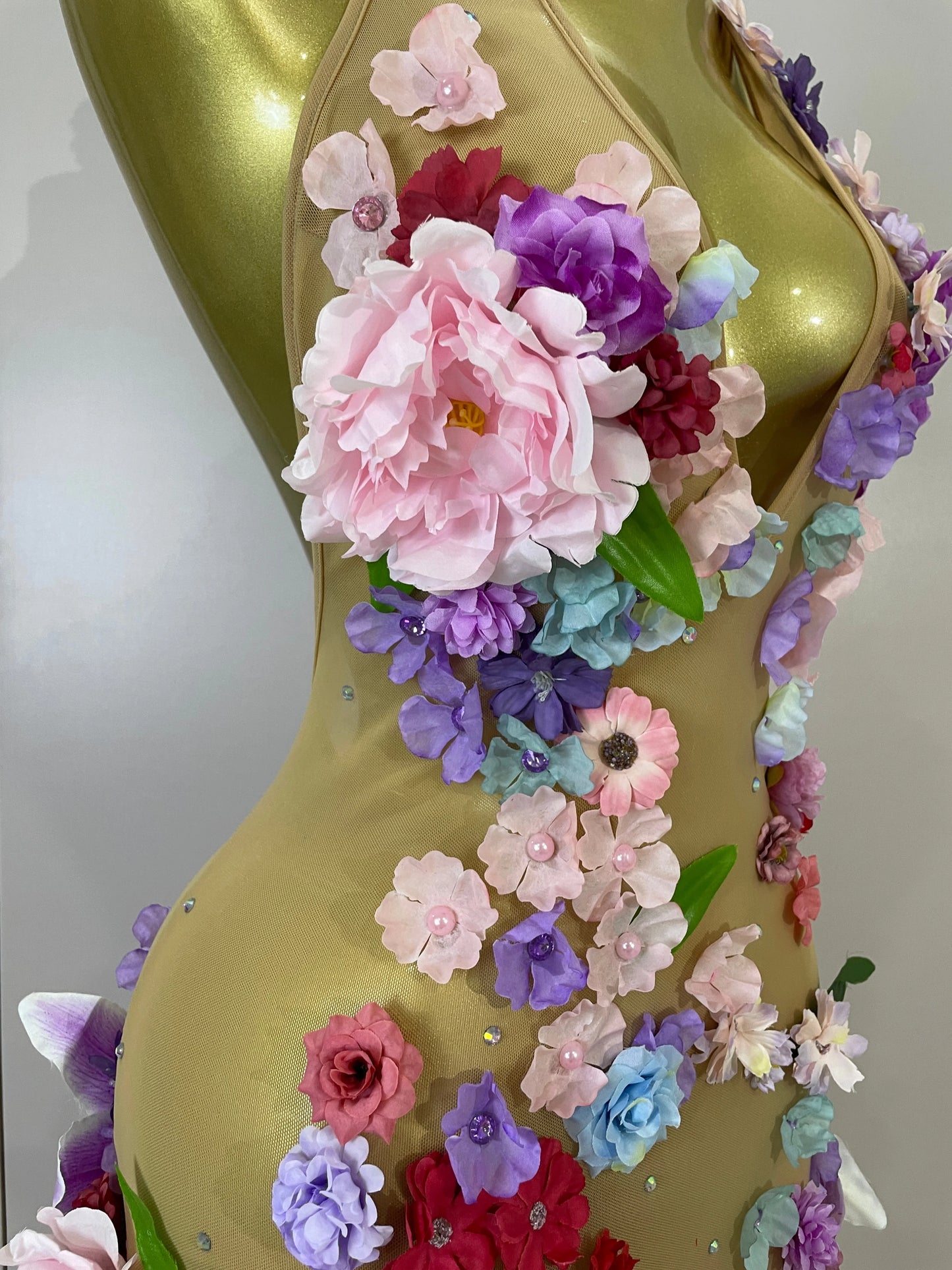 Luxe Flower Mesh Maxi Dress