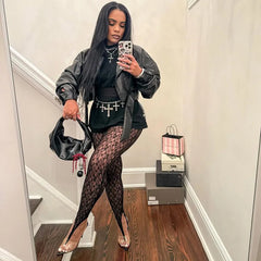 Sheer Lace High Waist Trouser