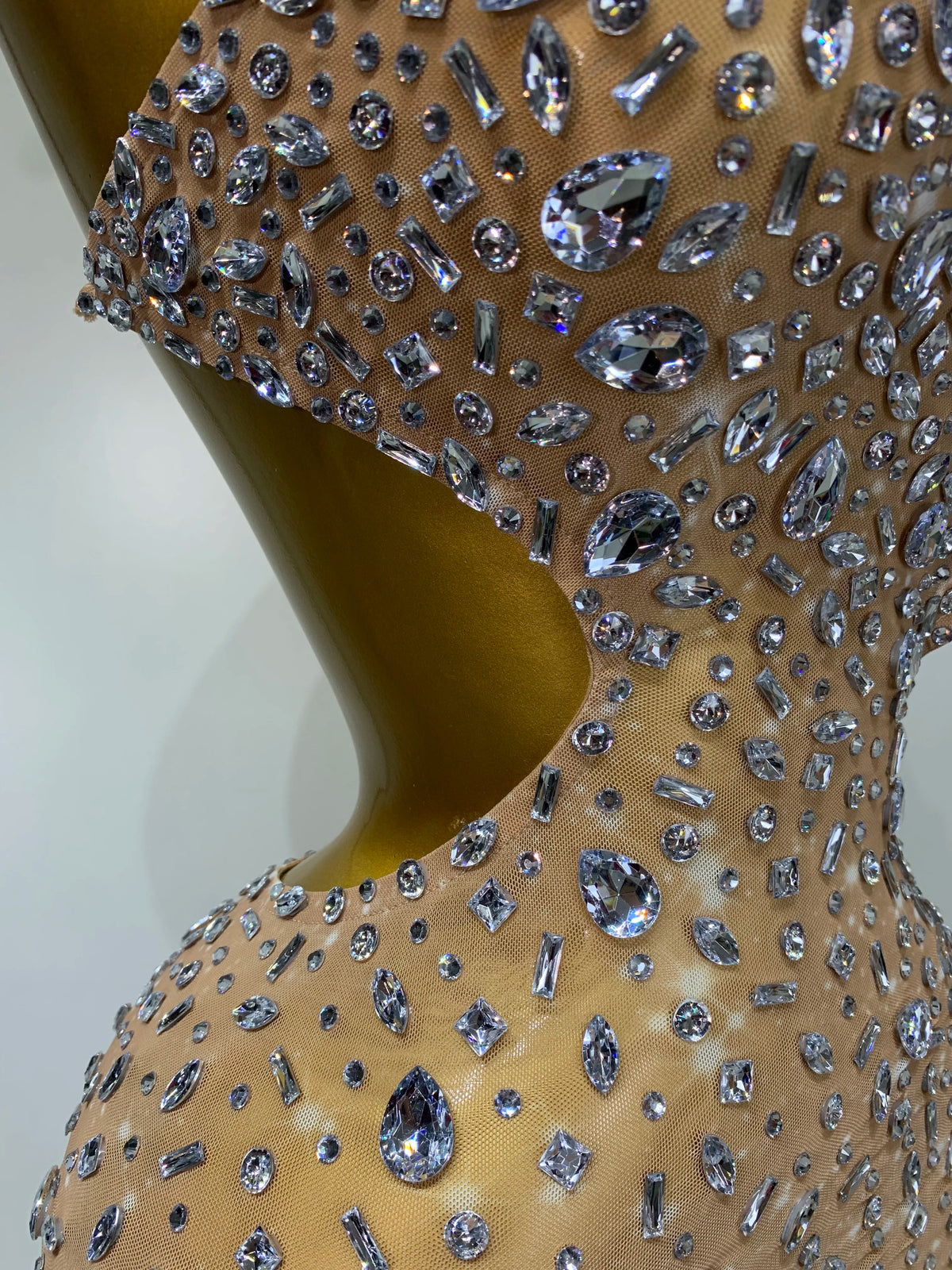 Mila Rhinestone Mini Dress