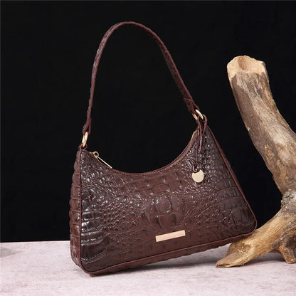 Reptile Luxe Shoulder Handbag