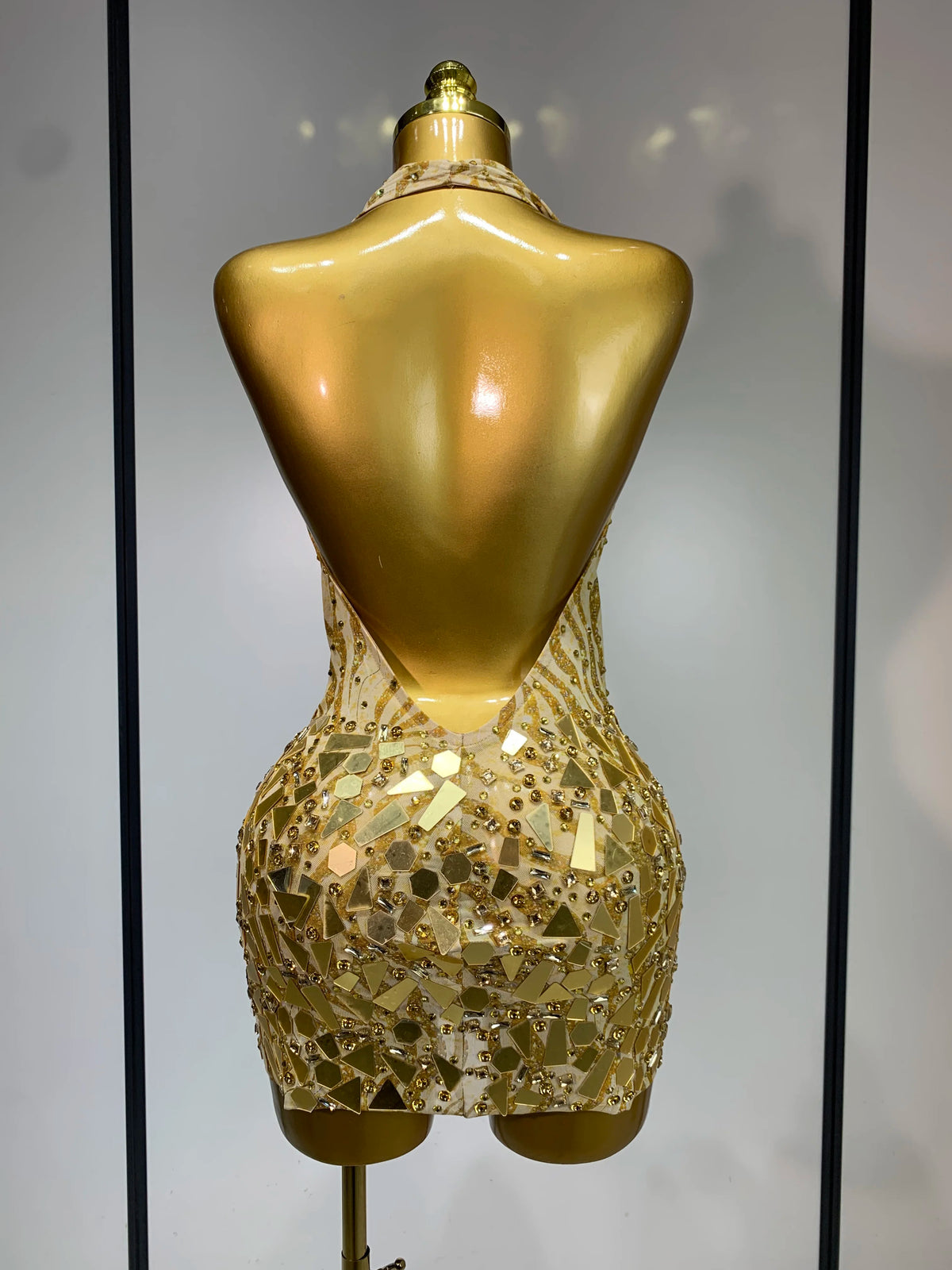 Witney Gold Mini Dress