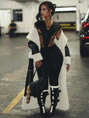 Faux Leather Trench Coat