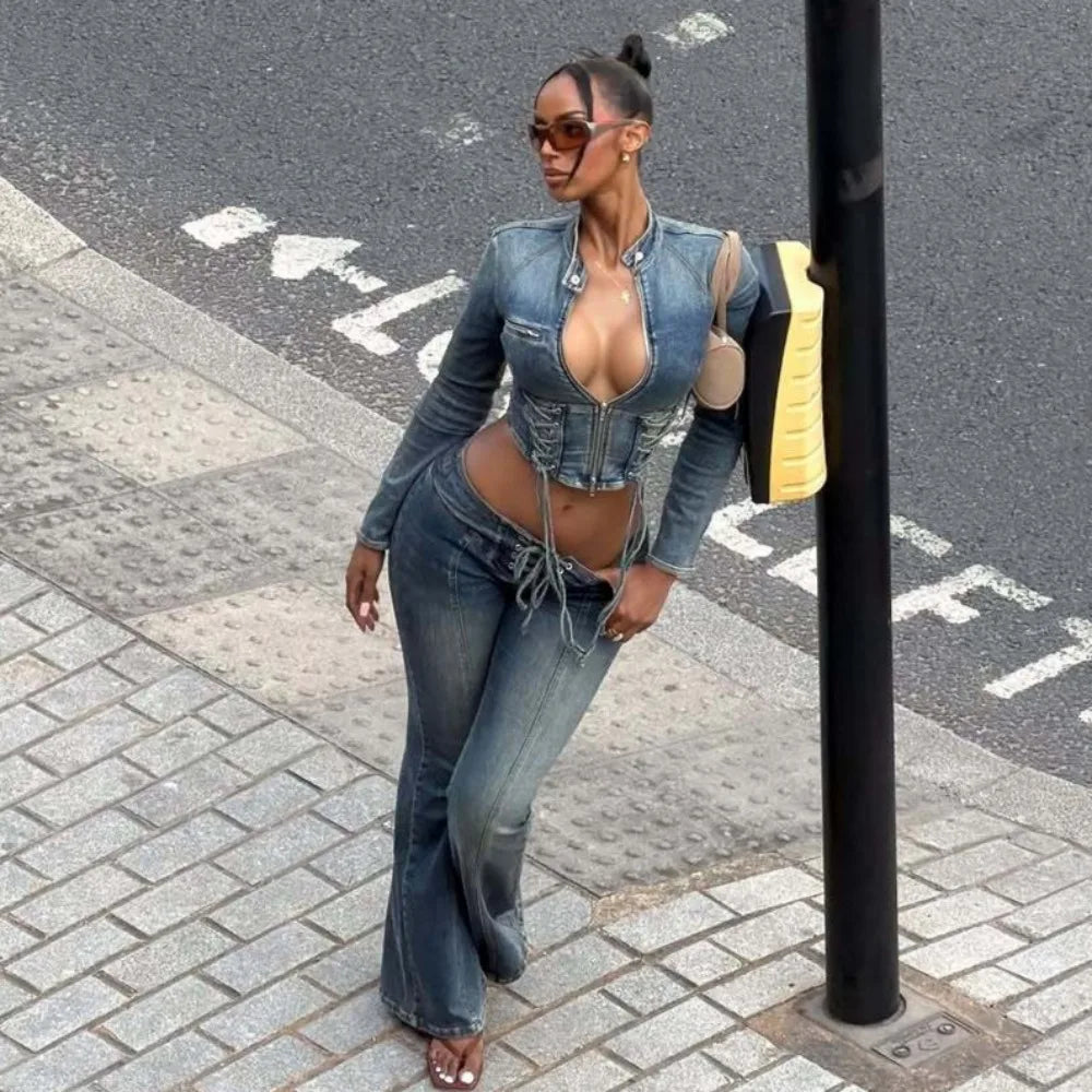 Matilda Flare Denim Set