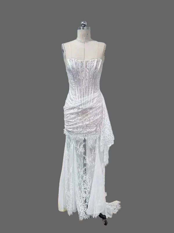 Stephanie Sheer Lace Maxi Dress