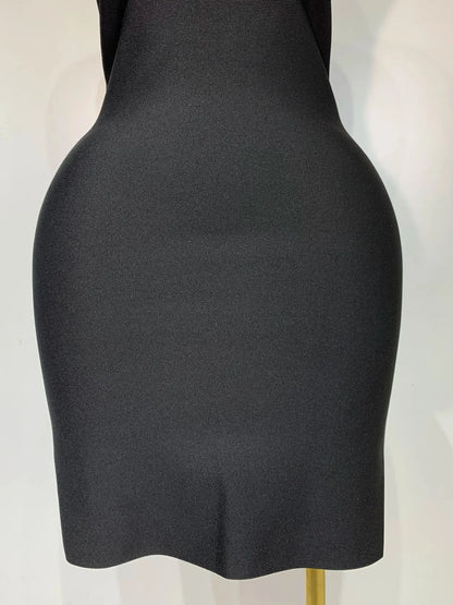 White Collar Bodycon Bandage Mini Dress