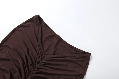 Puff Sleeve Ruched Skirt Set