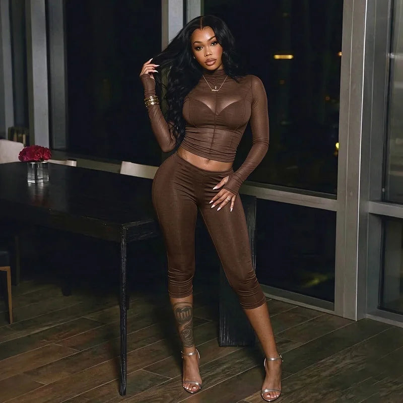 Barely There Mesh Capri Set