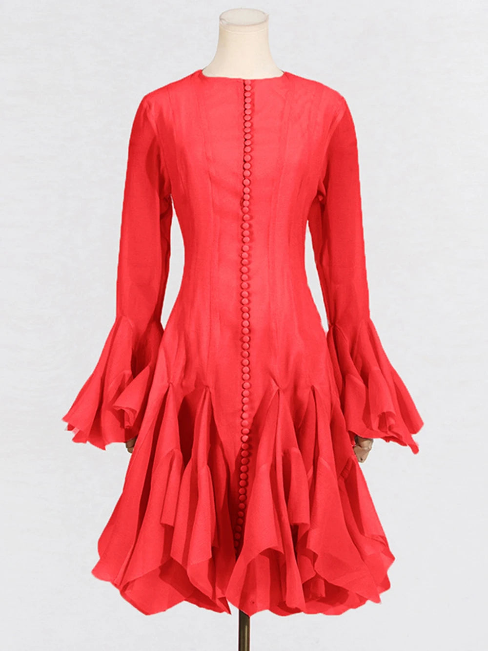 Lory Peated Flare Midi Dress