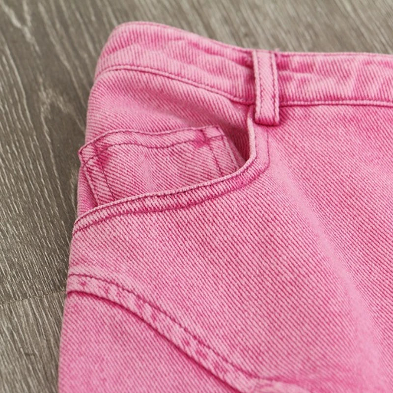 Baby Pink High Waist Jeans
