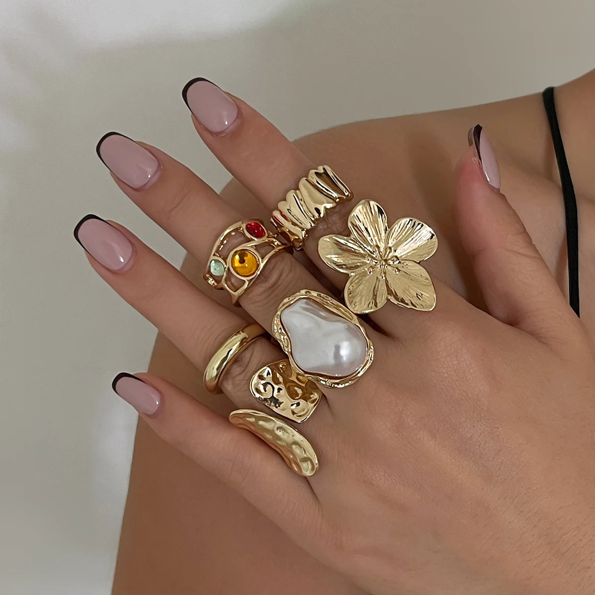 Flower Rings Set