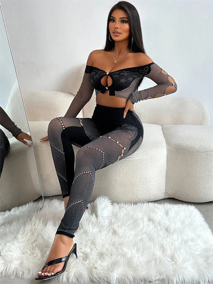 Tysha Off Shoulder Leggings Set