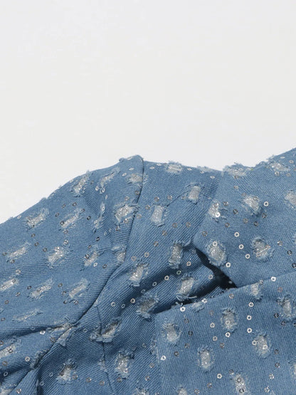Sashes Denim Trench Coat