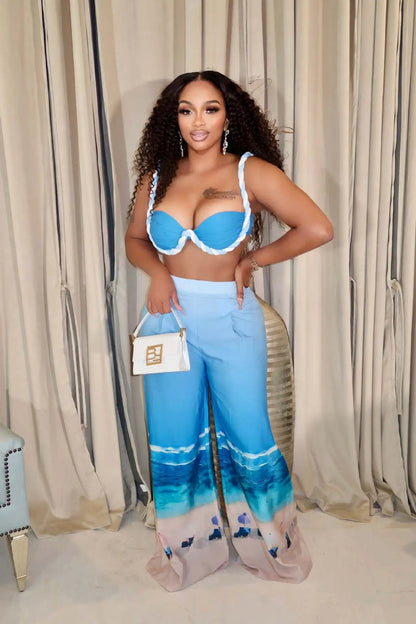 Blue Martini Pants Set