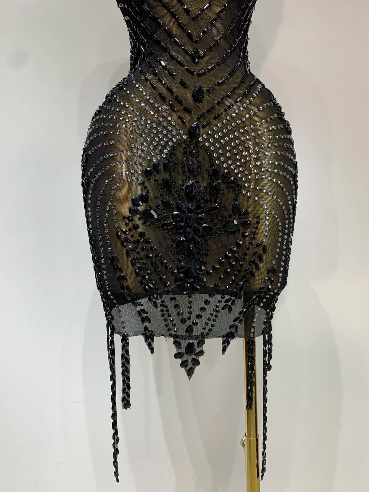Frankie Rhinestones Mesh Dress