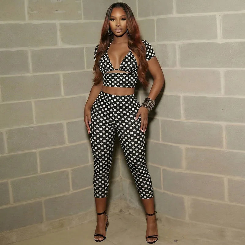 Polka Dot Pants Set
